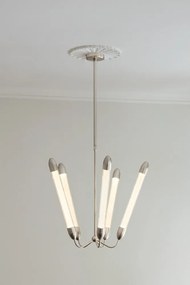 Lampadario argentato in acciaio con paralume in vetro ø 86 cm Lemon Squeeze – UMAGE