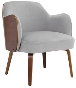 Poltrona in velluto grigio Haruko - Støraa