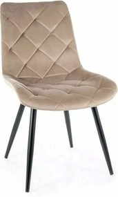 Sedia Ralph Velvet beige scuro – 51x42x94 cm