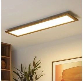 Brilagi - Lampada a LED dimmerabile SLIMFRAME WOOD LED/58W/230V 124x33,7 cm + telecomando