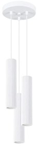 Sollux SL.1538 - Lampadario a sospensione con filo KARBON 3xGU10/10W/230V bianco