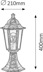 Rabalux 8236 - Lampada da esterno VELENCE 1xE27/60W/230V