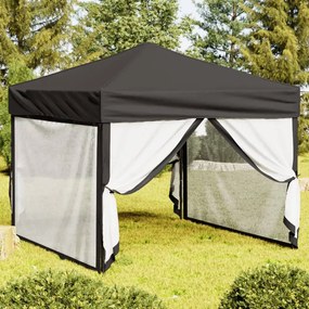 Tenda Per Feste Pieghevole Con Pareti Laterali Antracite 3x3 M /