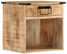 Comodino 40x30x37 Cm İn Legno Massello Di Mango /