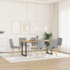 Sedie Da Pranzo 6 Pz Grigio Nuvola İn Tessuto /