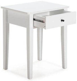 Comodino in legno di pino bianco Bart - Marckeric