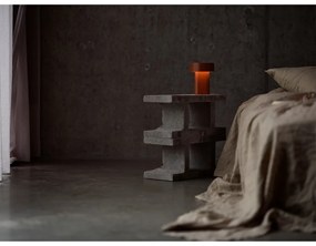 Lampada da tavolo LED marrone cognac in plastica (altezza totale 18 cm) Oblong – Zone