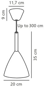 DFTP by Nordlux - Lampadario a sospensione con filo PURE 1xE27/40W/230V