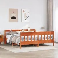 Letto senza Materasso Marrone Cera 180x200 cm in Legno di Pino 3306998