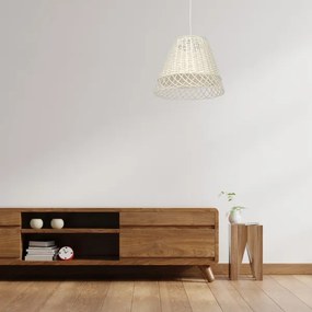 Lampadario su corda VIMINI 1xE27/40W/230V rattan