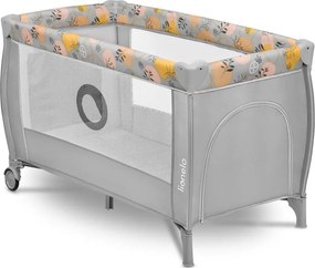 Lionelo - Lettino da viaggio STEFI PLUS Rosa e Giallo