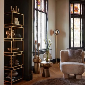 Tavolino rotondo in metallo ø 29 cm Dakwa - Light &amp; Living