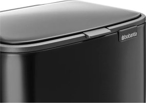 Cestino per la spazzatura nero opaco in acciaio con pedale 4 l Bo – Brabantia