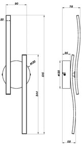 Globo 67178S - Lampadario a plafone LED TYLER LED/12W/230V nero