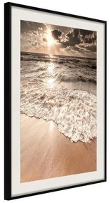 Poster  Beach of Memories  Cornice Quadri Cornice nera con pass-partout, Larghezza x Altezza Home decor 40x60