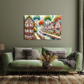 Quadro su tela – Cittadina primaverile