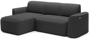 Divano angolare grigio scuro (con penisola a sinistra/con chaise lounge) e rivestimento in bouclé Ume – ELTAP