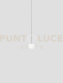 Oto sospensione 12 bianco rigadin nickel satinato 1 luce attacco g9