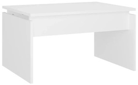 Tavolino da Salotto Bianco 68x50x38 cm Legno Multistrato