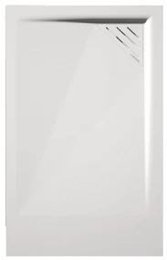 Piatto Doccia 70x120 Effetto Pietra Con Scarico a Destra Duplach "Mio" Bianco