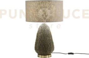 Lume posidonia 22x22x48cm in erba marina e tessuto 1 luce attacco e27