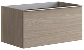 Mobile da bagno sotto lavabo Pixel plain olmo L 80 x H 40 x P 45.5 cm 2 cassetti, lavabo non incluso