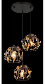 Globo 15759-3HR - Lampadario a sospensione con filo MIKA 3xE27/40W/230V diametro 41 cm