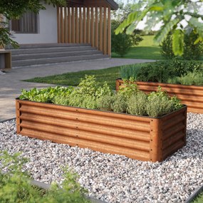 PRIMEYARD 150 x 60 x 35 cm Orto rialzato, acciaio corten, look ruggine - (GFPV00966)