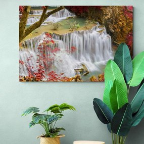 Stampa su tela – Cascata nella foresta
