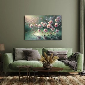 Quadro su tela – Fiori rosa nella luce del pomeriggio