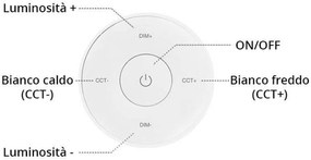 Telecomando con base da Parete Monocolore e CCT Senza cavi - Nero