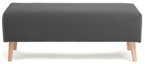 Kave Home - Panca Dyla nera in legno massello di faggio 111 cm