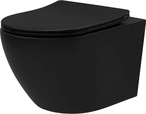 Vaso WC sospeso Rea Carlo Mini Tornado NF BLACK MATT