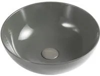 Lavabo da appoggio a ciotola 38,5 cm grigio cemento in ceramica | Espeon