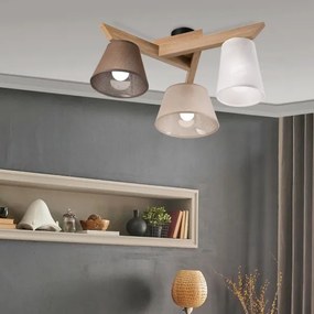 Brilagi - LED  Lampadario a plafone ANTHONY 3xE14/40W/230V quercia