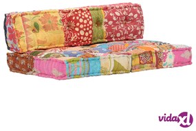 vidaXL Pouf in Tessuto Patchwork