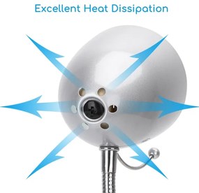 Aigostar -  Lampada da tavolo con morsetto 1xE27/11W/230V argento/cromo