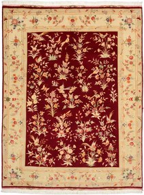 Tabriz Tappeto 200x150 Beige (Iran) Annodato A Mano