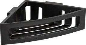 Mensola angolare nera autoportante in plastica per il bagno Bralia - Wenko