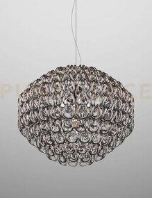 Giogali sospensione 85 cristallo nickel nero e bronzo opaco 5 luci ...