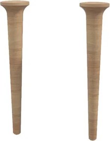 Kit 2 pezzi Piedino mobili da bagno (componibile) Bohemia in legno rovere tabacco H 43 cm