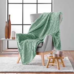 Coperta verde chiaro in microflanella 125x150 cm Mini Frosty – douceur d'intérieur