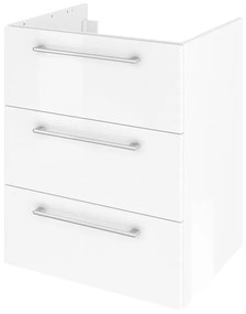 Mobile da bagno sotto lavabo Remix bianco lamellare lucido L 60 x H 73 x P 46 cm 3 cassetti, lavabo non incluso