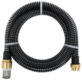 Tubo Di Aspirazione Con Raccordi İn Ottone Nero 1,1" 7 M Pvc /