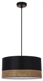 Lampadario a sospensione con filo PORTO 1xE27/60W/230V nero/marrone