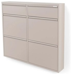 Scarpiera in metallo grigio-beige Billy - Spinder Design