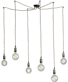 Lampadario Industriale Groove 6x E27 LUCE AMBIENTE DESIGN