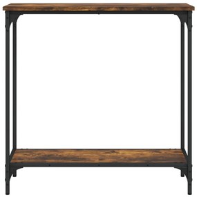 Tavolino consolle rovere fumo 75x30,5x75 cm legno multistrato
