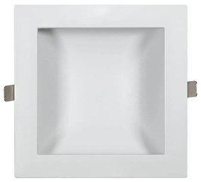 Faro LED da incasso Quadrato Luce INDIRETTA 20W Foro 155x155mm Colore Bianco Caldo 3.000K