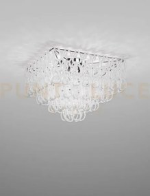 Giogali lampadadario a soffitto 65q bianco e cromo lucido 4 luci at...